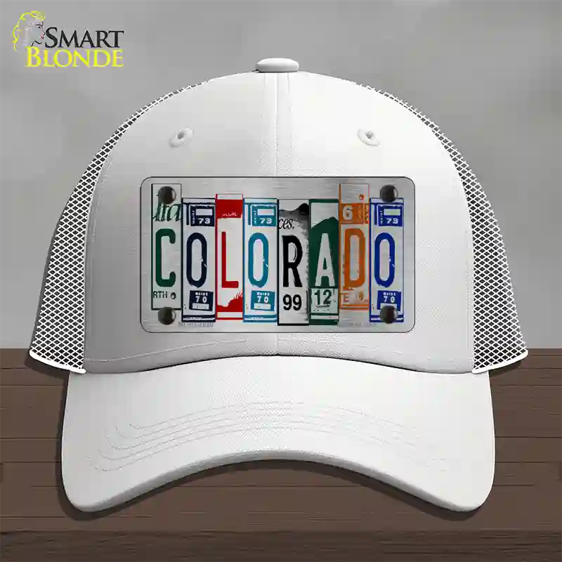 Colorado License Plate Art Novelty License Plate Hat Mesh / White