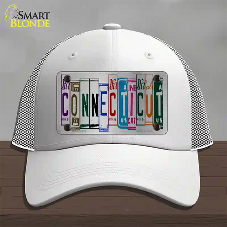 Connecticut License Plate Art Novelty License Plate Hat Mesh / White