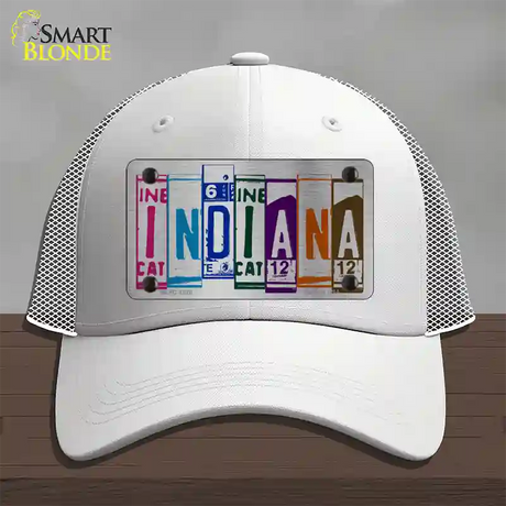 Indiana License Plate Art Novelty License Plate Hat Mesh / White