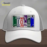 Iowa License Plate Art Novelty License Plate Hat Mesh / White