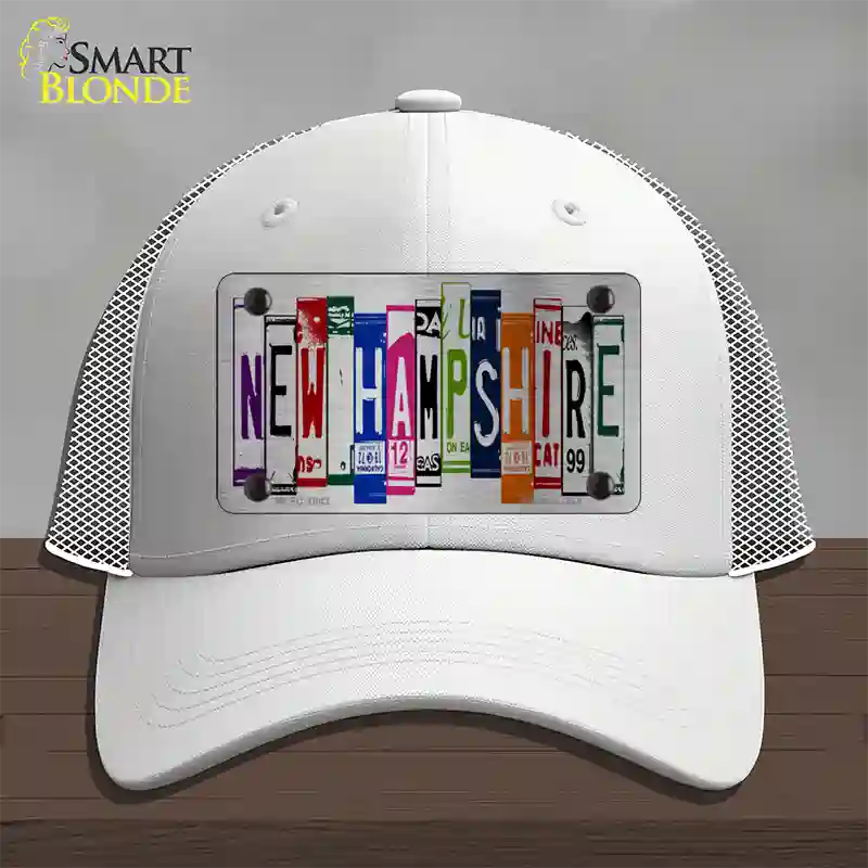 New Hampshire License Plate Art Novelty License Plate Hat Mesh / White