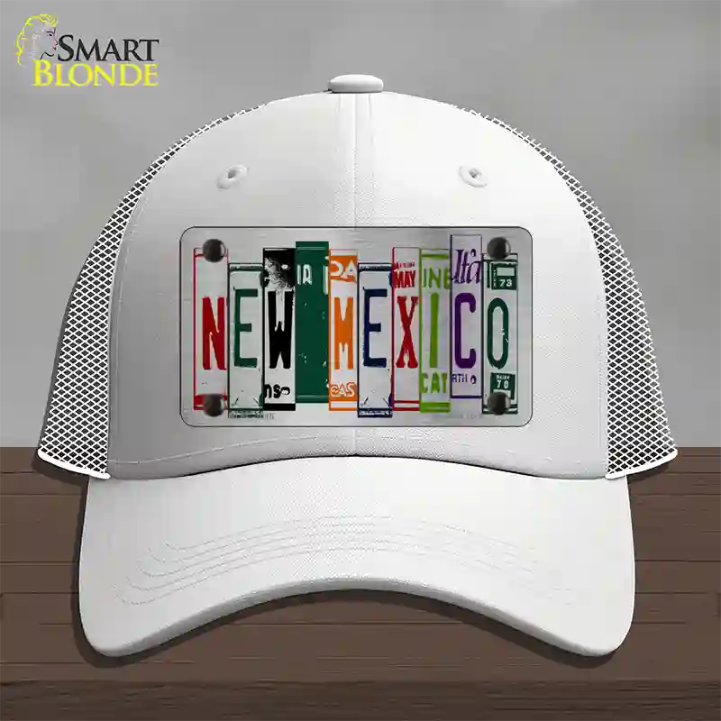 New Mexico License Plate Art Novelty License Plate Hat Mesh / White