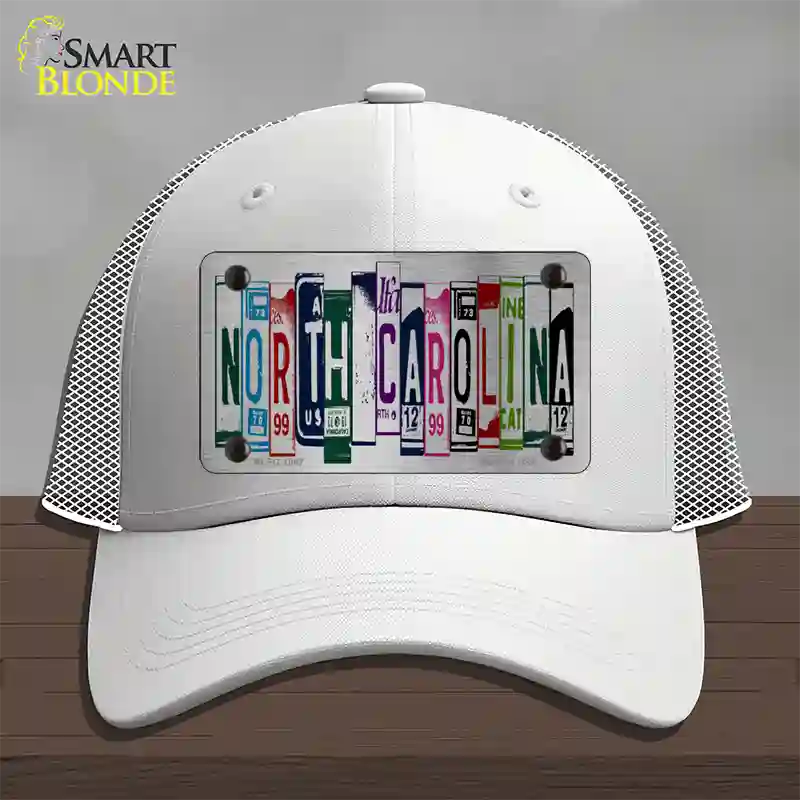 North Carolina License Plate Art Novelty License Plate Hat Mesh / White