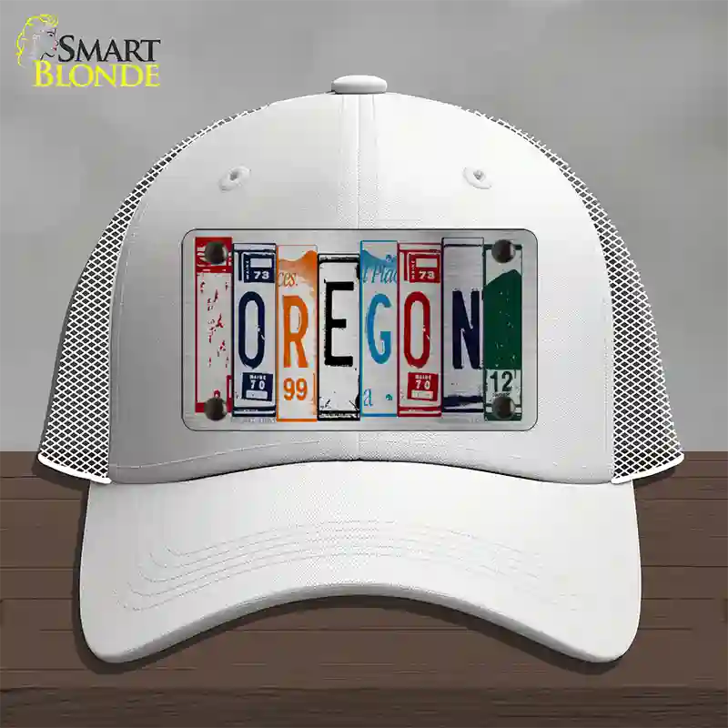 Oregon License Plate Art Novelty License Plate Hat Mesh / White