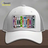 Pennsylvania License Plate Art Novelty License Plate Hat Mesh / White