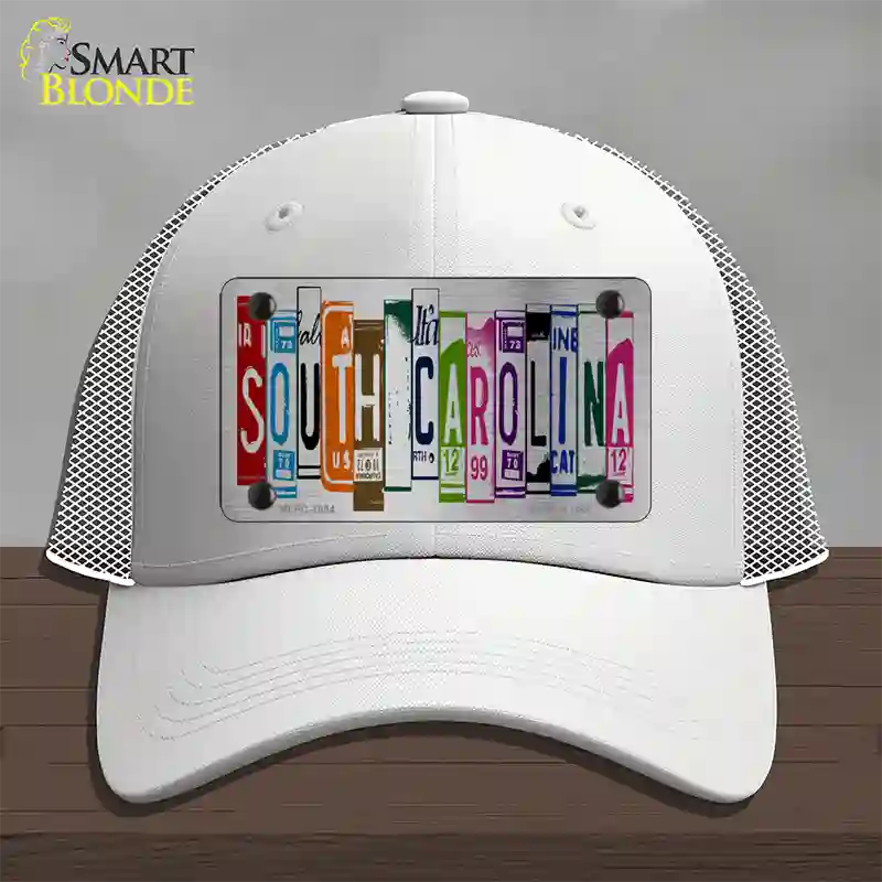 South Carolina License Plate Art Novelty License Plate Hat Mesh / White