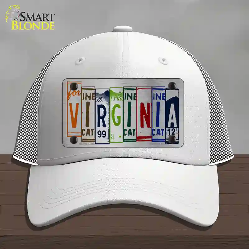 Virginia License Plate Art Novelty License Plate Hat Mesh / White