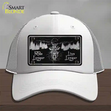 Ride Longer Live Longer Black Brushed Chrome Novelty License Plate Hat Mesh / White