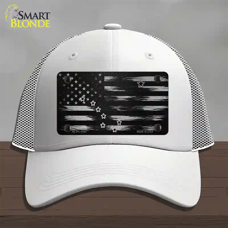 Alaska Carbon Fiber Novelty License Plate Hat Mesh / White