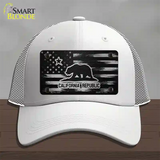 California Carbon Fiber Novelty License Plate Hat Mesh / White