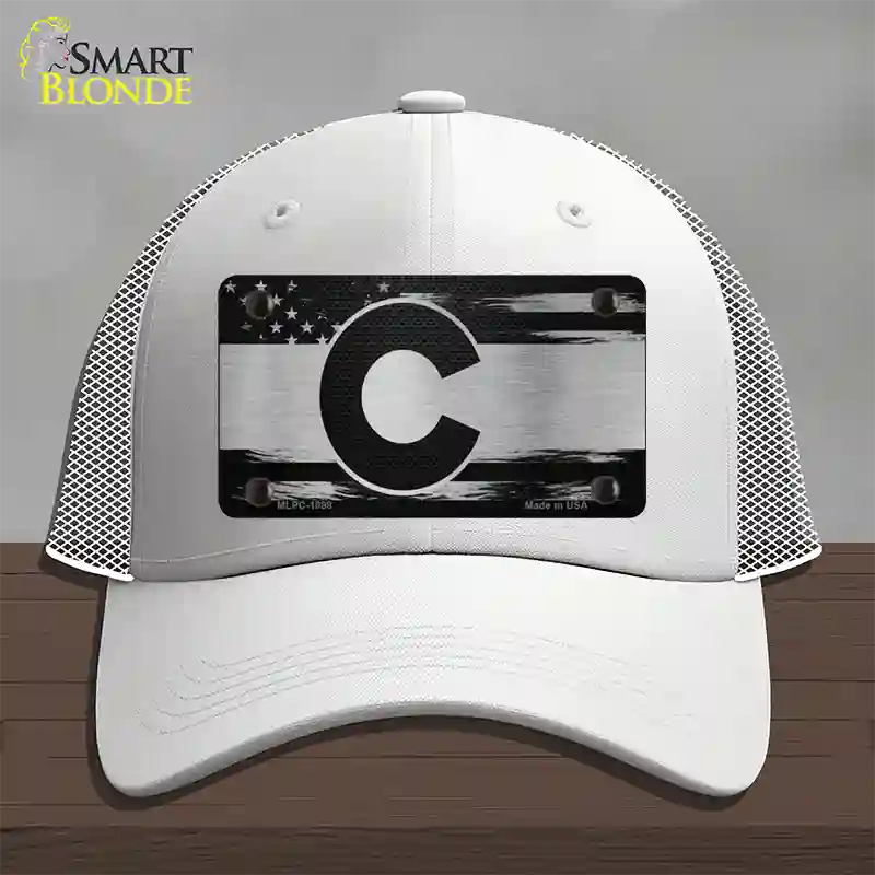 Colorado Carbon Fiber Novelty License Plate Hat Mesh / White