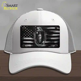 Massachusetts Carbon Fiber Novelty License Plate Hat Mesh / White