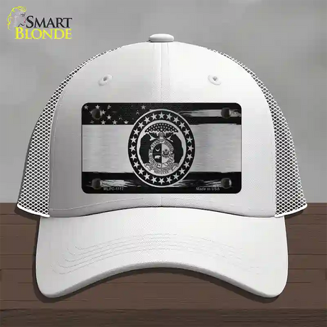 Missouri Carbon Fiber Novelty License Plate Hat Mesh / White