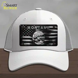 Montana Carbon Fiber Novelty License Plate Hat Mesh / White