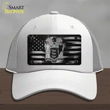 New Jersey Carbon Fiber Novelty License Plate Hat Mesh / White