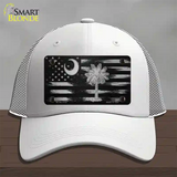 South Carolina Carbon Fiber Novelty License Plate Hat Mesh / White