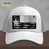 Texas Carbon Fiber Novelty License Plate Hat Mesh / White