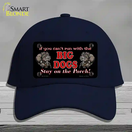 Big Dogs Black Novelty License Plate Hat Cotton / Navy