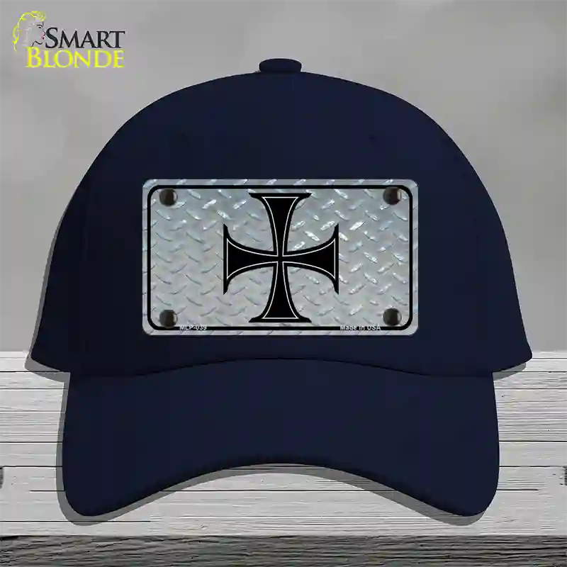 Maltese Cross Novelty License Plate Hat Cotton / Navy