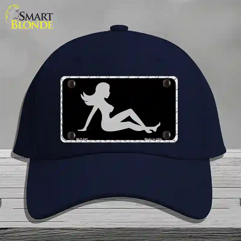 Mud Flap Girl Sillouette Novelty License Plate Hat Cotton / Navy