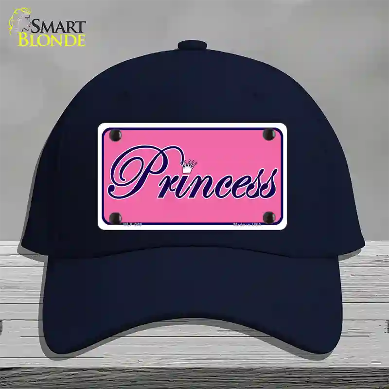 Pink Princess Tiara Novelty License Plate Hat Cotton / Navy