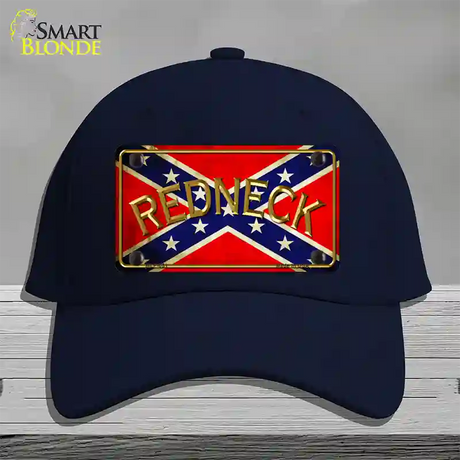 Redneck Confederate Flag Novelty License Plate Hat Cotton / Navy