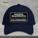 Wanted Meaningful Overnight Relationship Novelty License Plate Hat Cotton / Navy