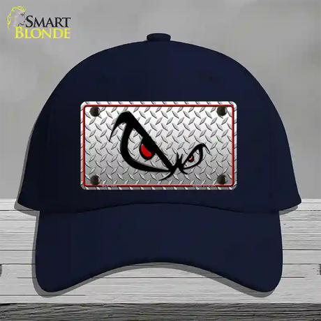 No Fear Eyes Diamond Novelty License Plate Hat Cotton / Navy