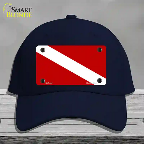 Diving Flag Novelty License Plate Hat Cotton / Navy