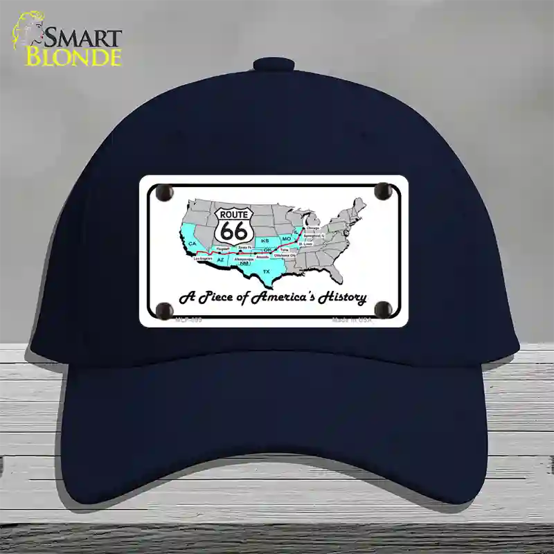 A Piece Of History Novelty License Plate Hat Cotton / Navy