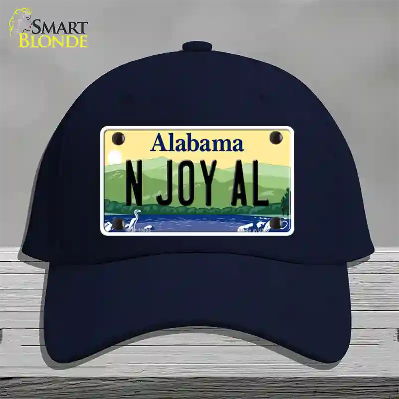 N Joy AL Alabama Novelty License Plate Hat Cotton / Navy