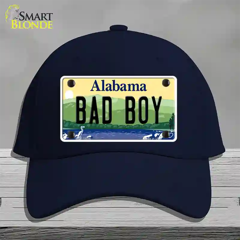 Bad Boy Alabama Novelty License Plate Hat Cotton / Navy