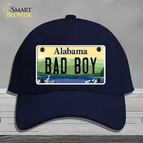 Bad Boy Alabama Novelty License Plate Hat Cotton / Navy