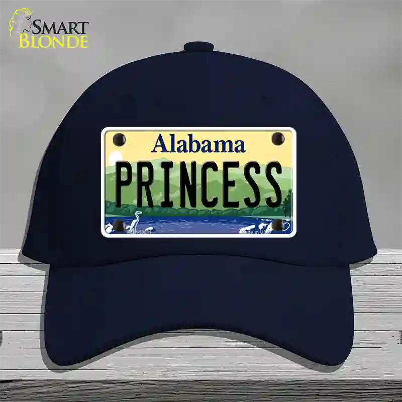 Princess Alabama Novelty License Plate Hat Cotton / Navy