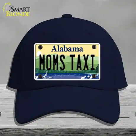 Moms Taxi Alabama Novelty License Plate Hat Cotton / Navy