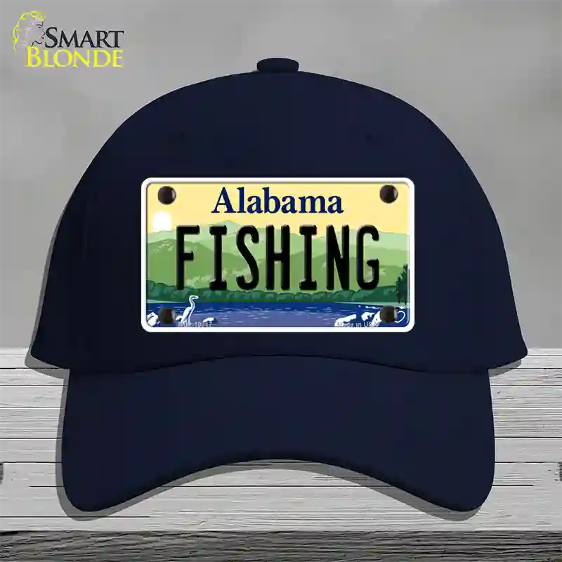 Fishing Alabama Novelty License Plate Hat Cotton / Navy