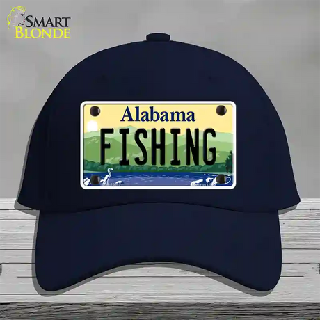 Fishing Alabama Novelty License Plate Hat Cotton / Navy