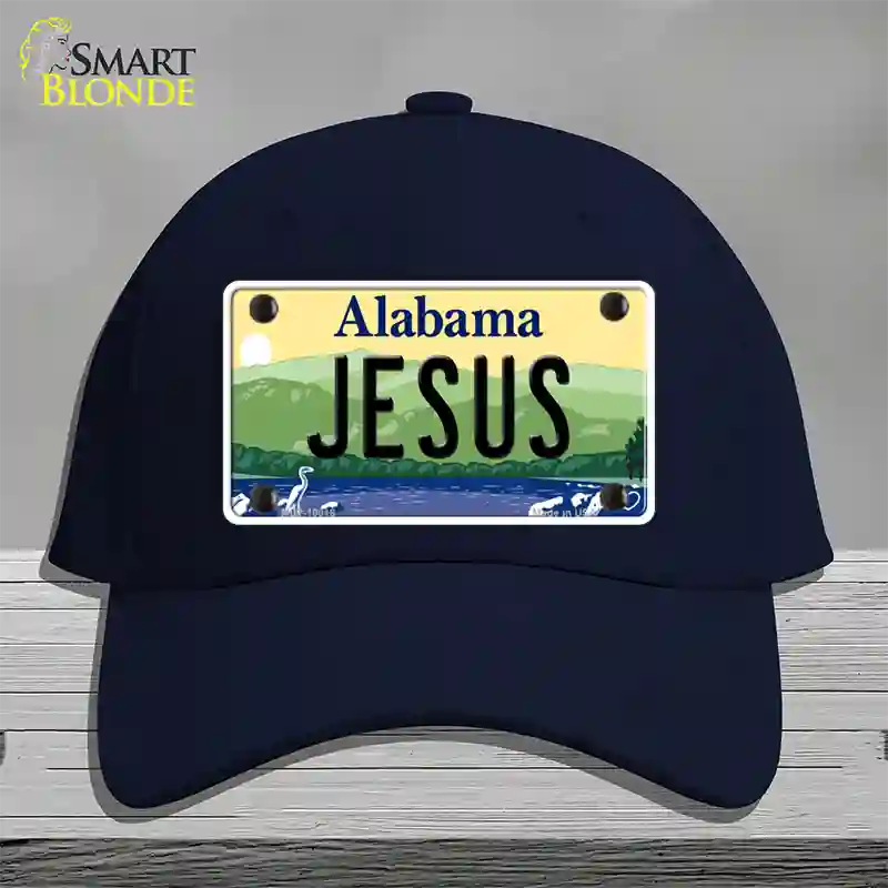 Jesus Alabama Novelty License Plate Hat Cotton / Navy