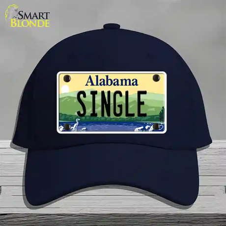 Single Alabama Novelty License Plate Hat Cotton / Navy