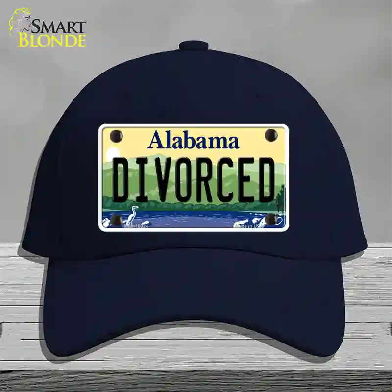 Divorced Alabama Novelty License Plate Hat Cotton / Navy