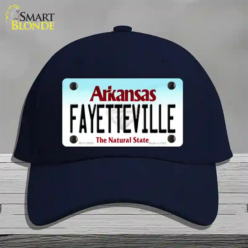 Fayetteville Arkansas Novelty License Plate Hat Cotton / Navy