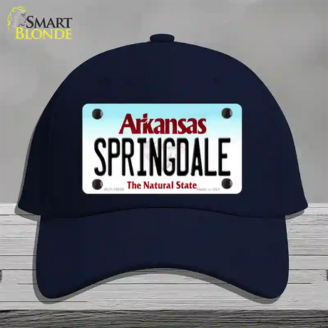 Springdale Arkansas Novelty License Plate Hat Cotton / Navy