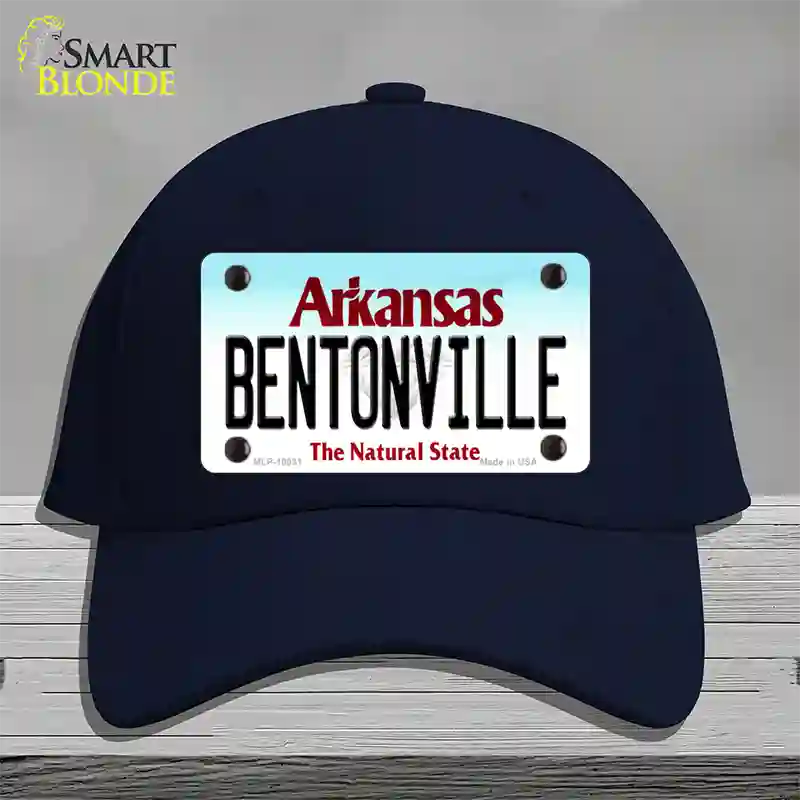 Bentonville Arkansas Novelty License Plate Hat Cotton / Navy