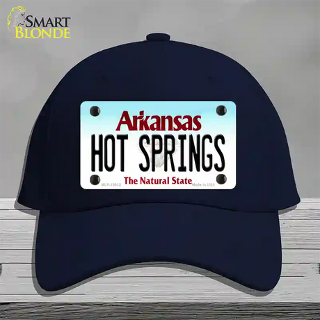 Hot Springs Arkansas Novelty License Plate Hat Cotton / Navy