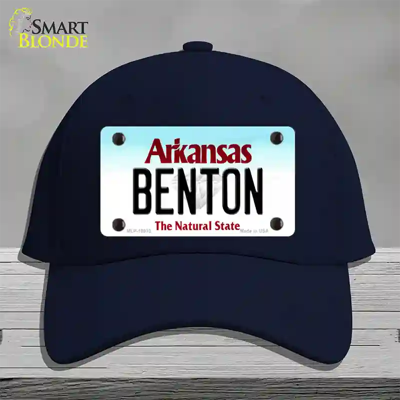 Benton Arkansas Novelty License Plate Hat Cotton / Navy