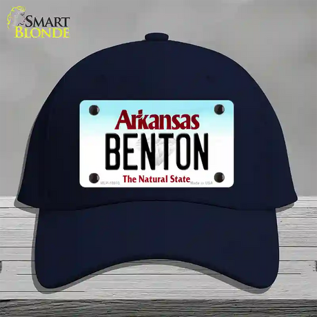 Benton Arkansas Novelty License Plate Hat Cotton / Navy