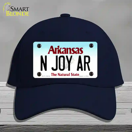 N Joy AR Arkansas Novelty License Plate Hat Cotton / Navy