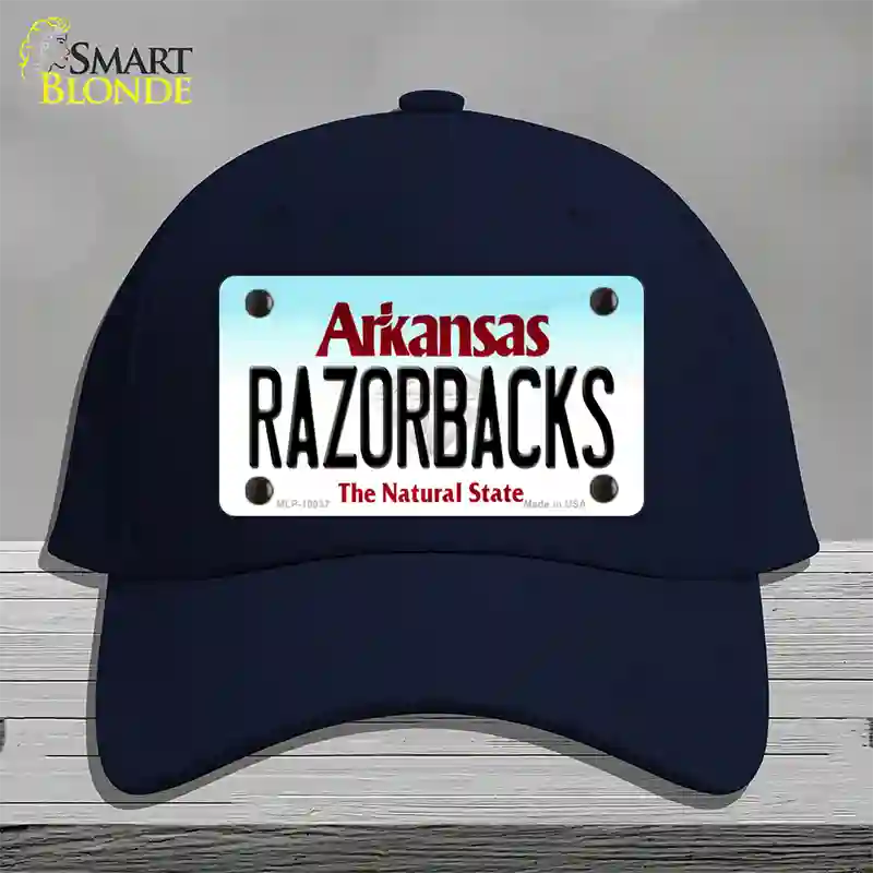 Razorbacks Arkansas Novelty License Plate Hat Cotton / Navy