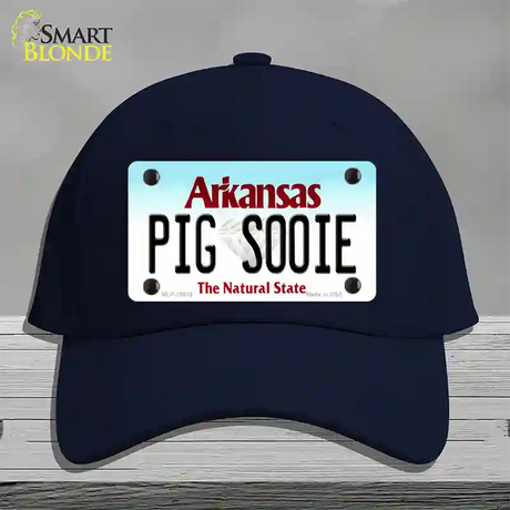 Pig Sooie Arkansas Novelty License Plate Hat Cotton / Navy