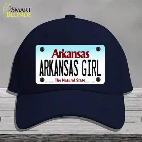 Arkansas Girl Arkansas Novelty License Plate Hat Cotton / Navy